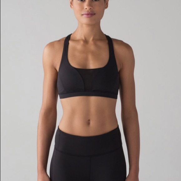 LULULEMON SMOOTH STRIDE BRA BLACK SIZE 6 (AU 10) - Picture 2 of 7